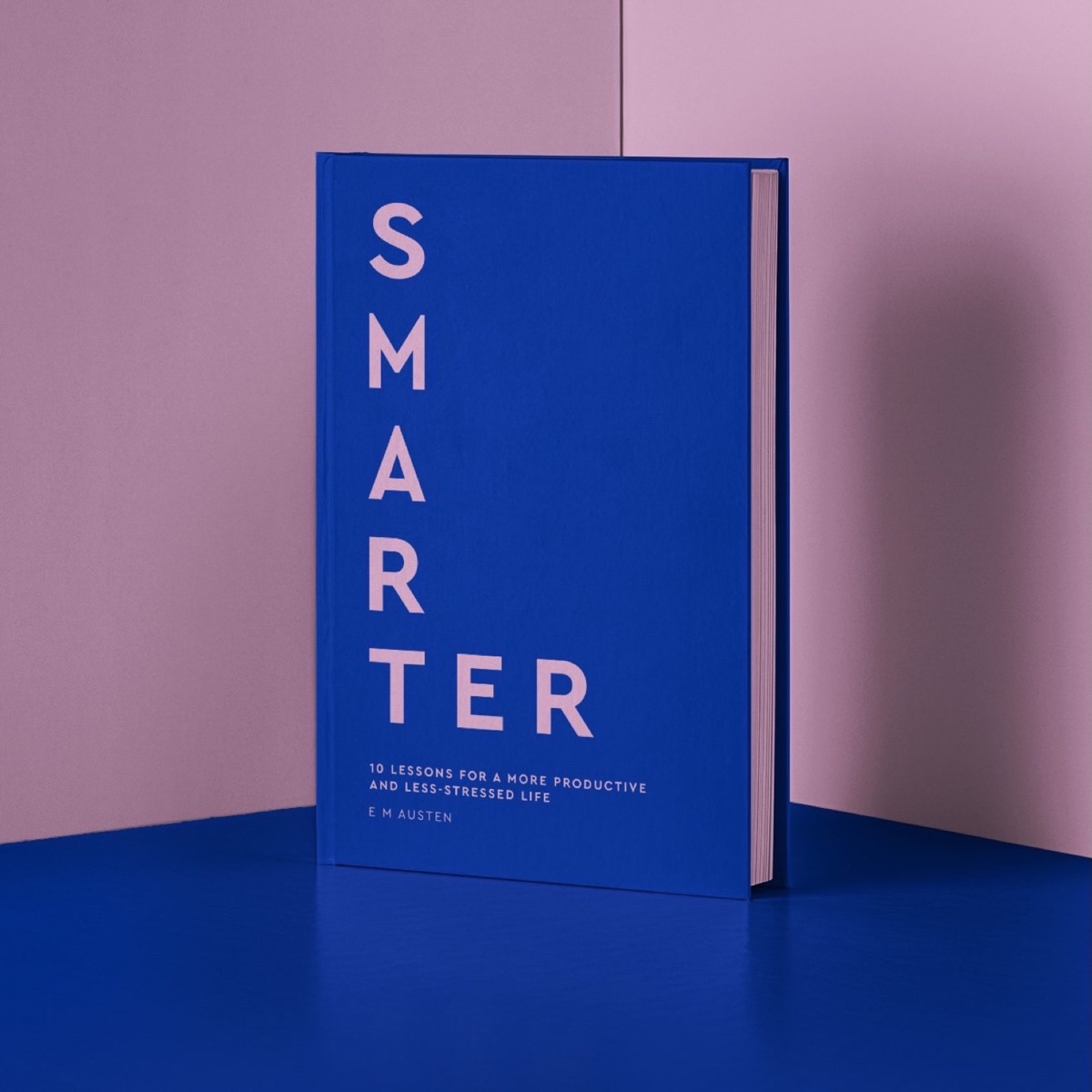 Smarter book cover on linen background