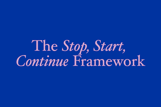 The Stop, Start, Continue Framework worksheet preview