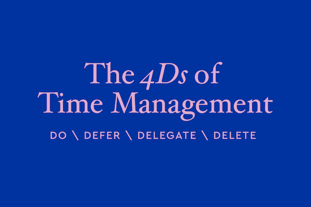 The 4Ds of Time Management worksheet preview